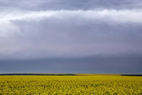 Prairie Storm Clouds Canada Stock Photos