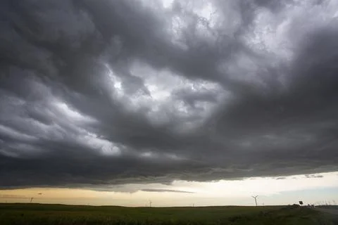 Prairie Storm Clouds Canada Stock Photos