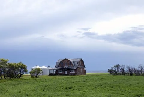 Prairie Storm Clouds Canada Stock Photos