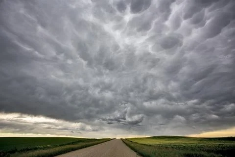 Prairie Storm Clouds Canada Stock Photos