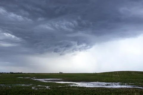 Prairie Storm Clouds Canada Stock Photos