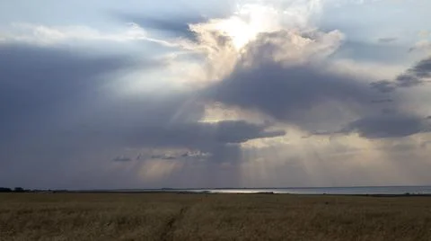Prairie Storm Clouds Canada Stock Photos