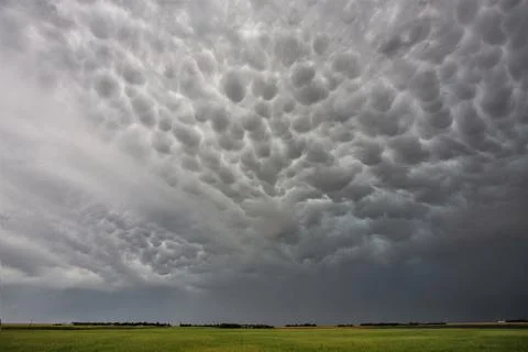 Prairie Storm Clouds Canada Stock Photos