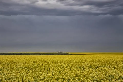 Prairie Storm Clouds Canada Stock Photos