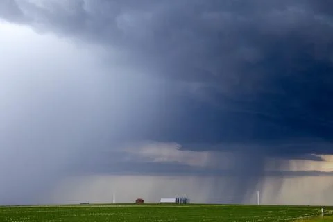 Prairie Storm Clouds Canada Stock Photos