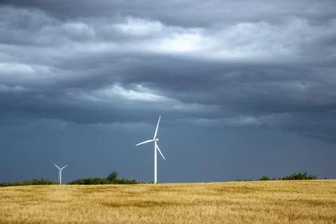 Prairie Storm Clouds Canada Stock Photos