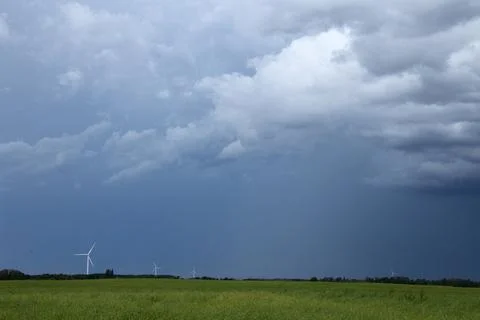 Prairie Storm Clouds Canada Stock Photos
