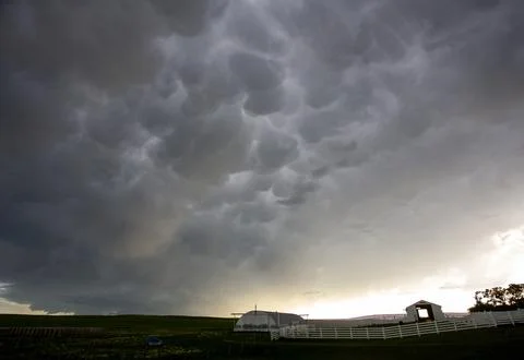 Prairie Storm Clouds Canada Stock Photos