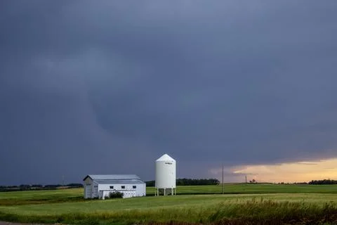 Prairie Storm Clouds Canada Stock Photos