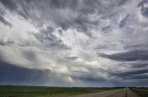 Prairie Storm Clouds Canada Stock Photos