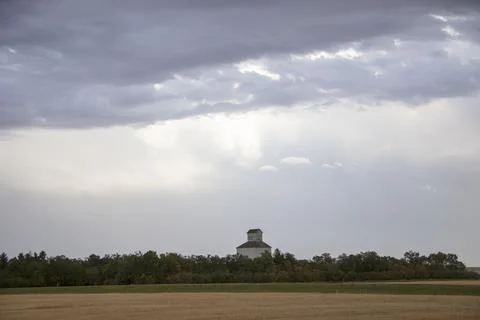 Prairie Storm Clouds Canada Stock Photos