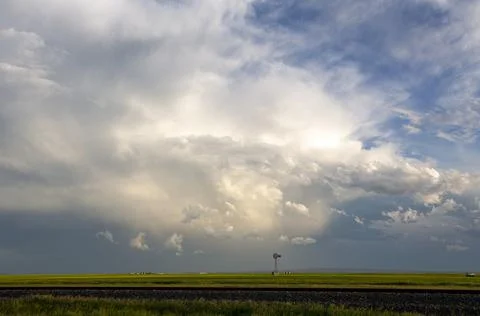 Prairie Storm Clouds Canada Stock Photos