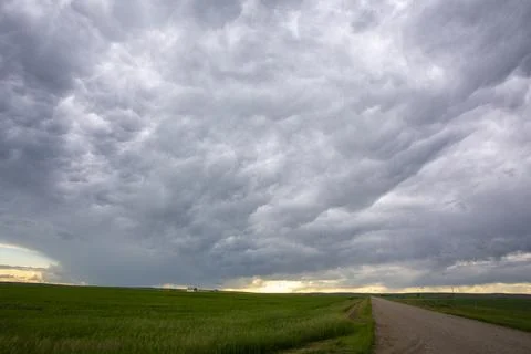 Prairie Storm Clouds Canada Stock Photos