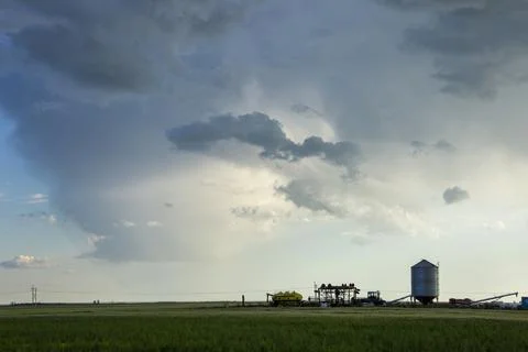 Prairie Storm Clouds Canada Stock Photos