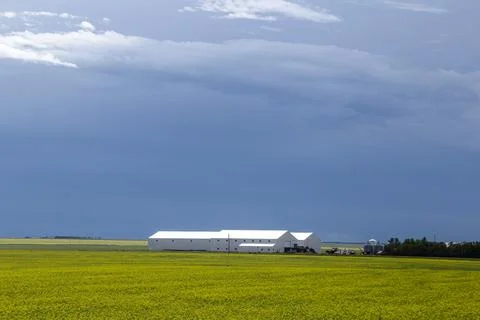 Prairie Storm Clouds Canada Stock Photos
