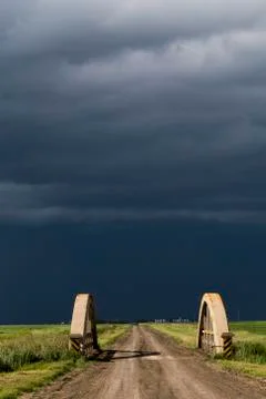 Prairie Storm Clouds Stock Photos