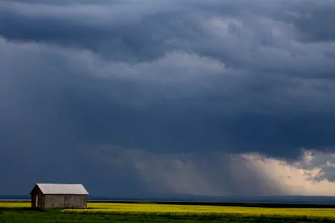 Prairie Storm Clouds Stock Photos