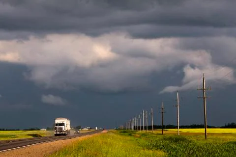 Prairie Storm Clouds Stock Photos