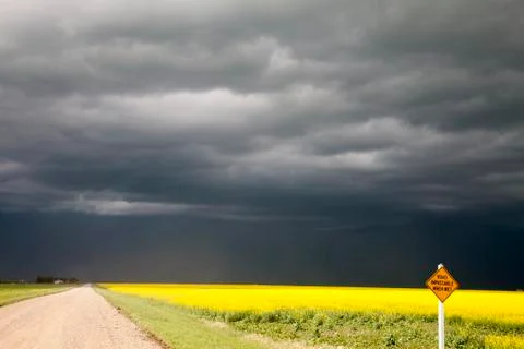 Prairie Storm Clouds Stock Photos