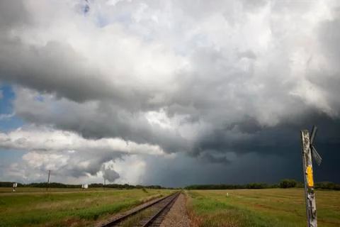 Prairie Storm Clouds Stockfoto's