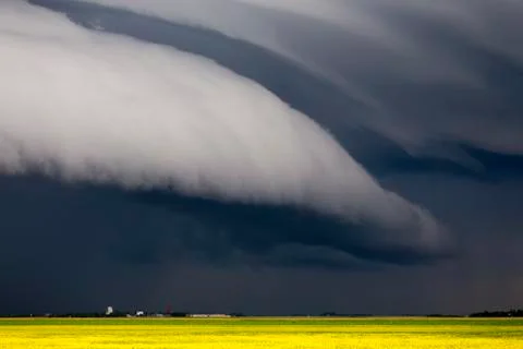 Prairie Storm Clouds Stock Photos
