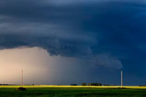 Prairie Storm Clouds Stock Photos