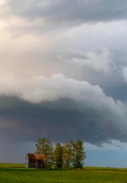 Prairie Storm Clouds Stock Photos