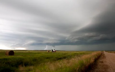 Prairie Storm Clouds Stock Photos