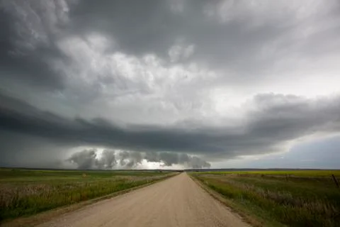 Prairie Storm Clouds Stock Photos