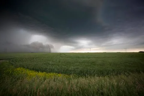 Prairie Storm Clouds Stock Photos