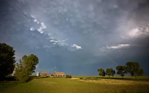 Prairie Storm Clouds Stock Photos