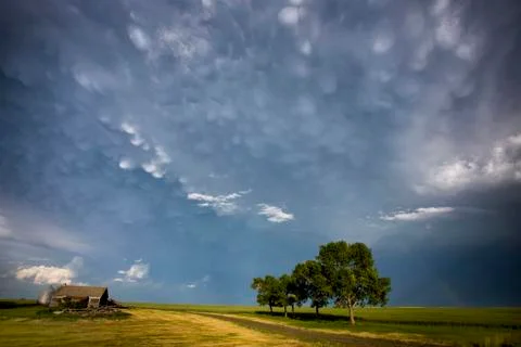 Prairie Storm Clouds Stock Photos