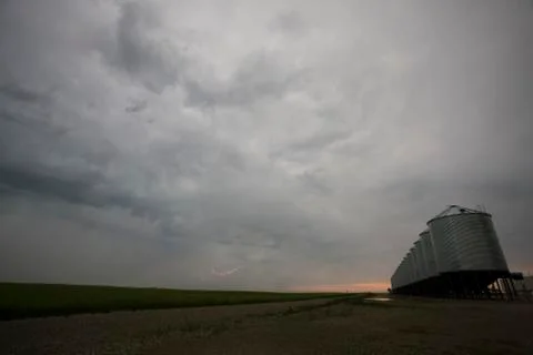 Prairie Storm Clouds Stock Photos