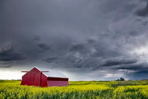 Prairie Storm Clouds Stock Photos