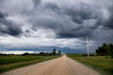 Prairie Storm Clouds Stock Photos