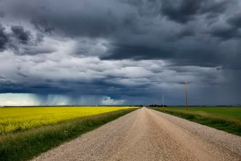Prairie Storm Clouds Stock Photos