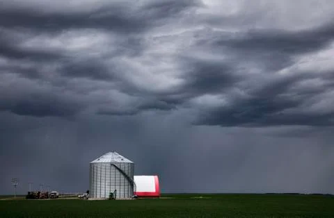 Prairie Storm Clouds Stock Photos