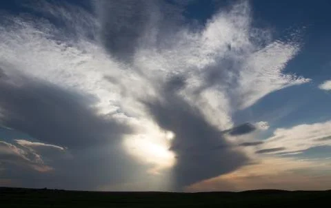 Prairie Storm Clouds Stock Photos