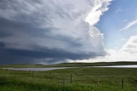 Prairie Storm Clouds Stock Photos