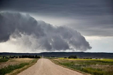Prairie Storm Clouds Stock Photos
