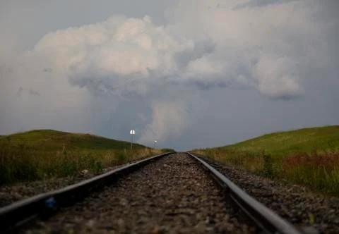 Prairie Storm Clouds Stock Photos