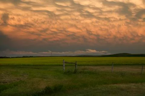 Prairie Storm Clouds Stock Photos
