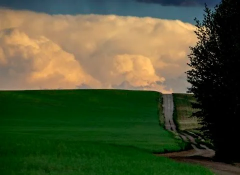 Prairie Storm Clouds Stock Photos