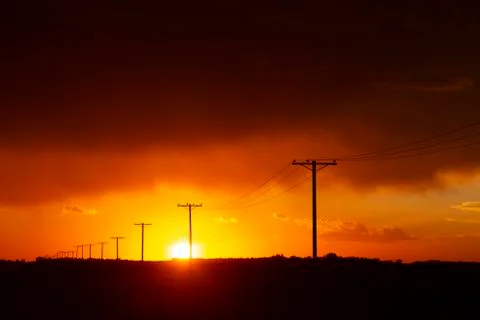 Prairie Storm Clouds Stock Photos