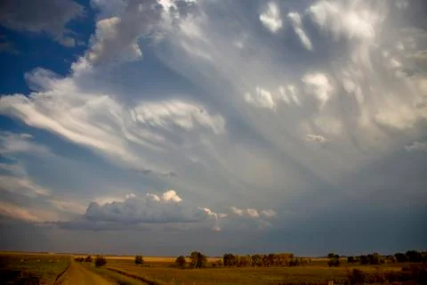 Prairie Storm Clouds Stock Photos