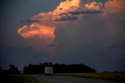 Prairie Storm Clouds Stock Photos