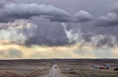 Prairie Storm Clouds Stock Photos
