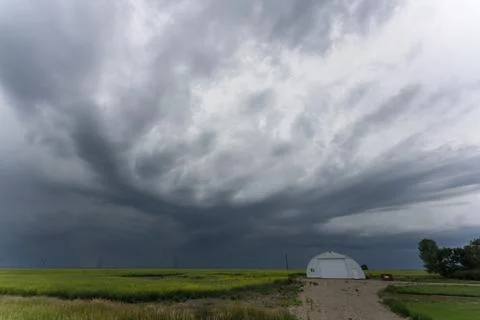 Prairie Storm Clouds Stock Photos