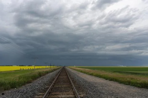 Prairie Storm Clouds Stock Photos