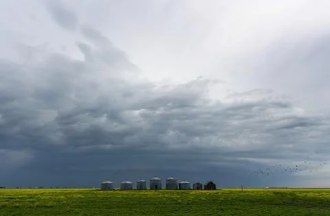 Prairie Storm Clouds Stock Photos